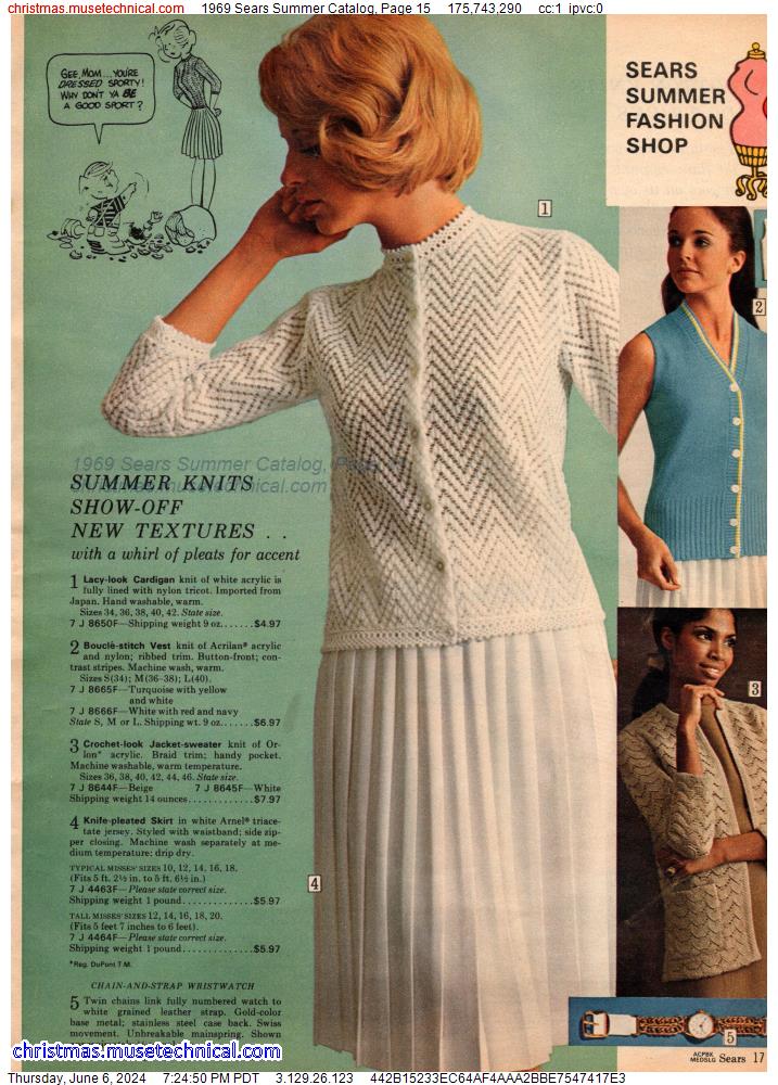 1969 Sears Summer Catalog, Page 15