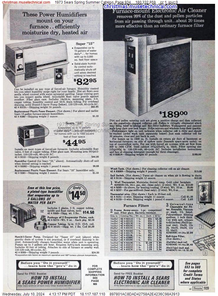 1973 Sears Spring Summer Catalog, Page 934