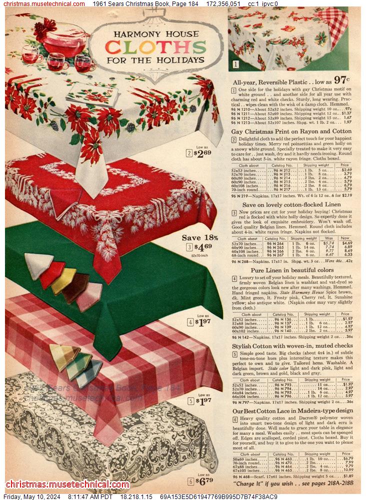 1961 Sears Christmas Book, Page 184