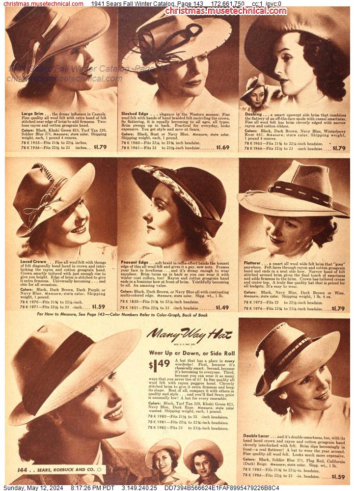 1941 Sears Fall Winter Catalog, Page 143