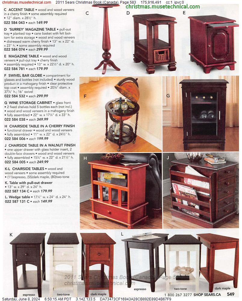 2011 Sears Christmas Book (Canada), Page 583