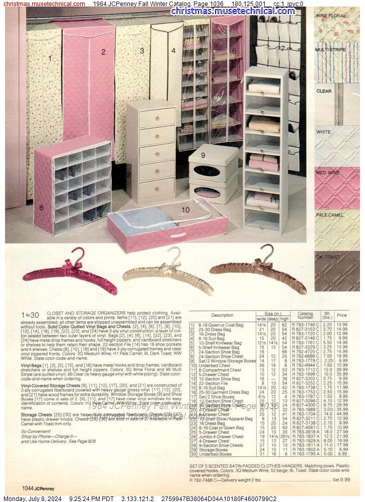 1984 JCPenney Fall Winter Catalog, Page 1036