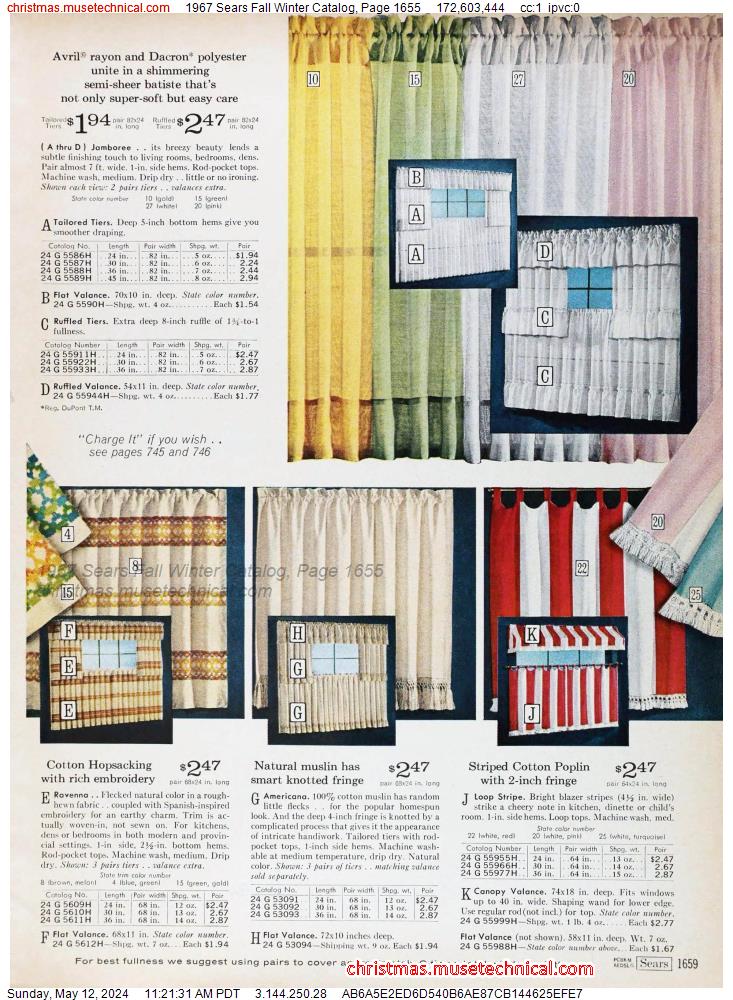 1967 Sears Fall Winter Catalog, Page 1655