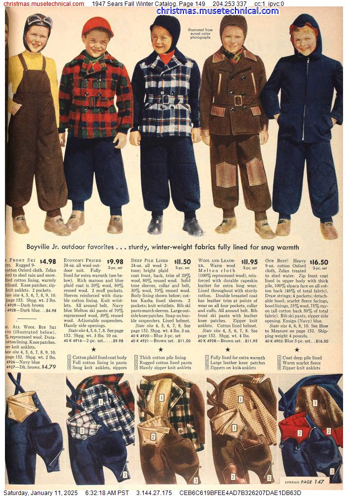 1947 Sears Fall Winter Catalog, Page 149