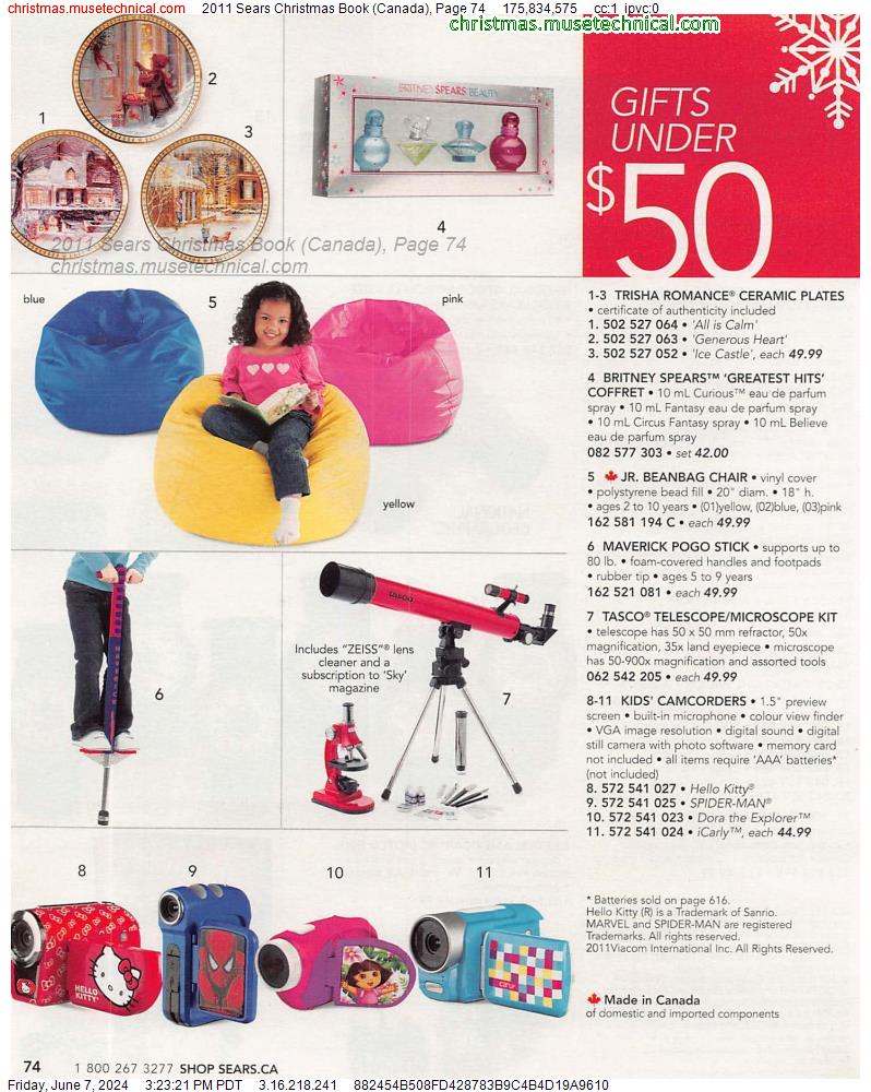 2011 Sears Christmas Book (Canada), Page 74