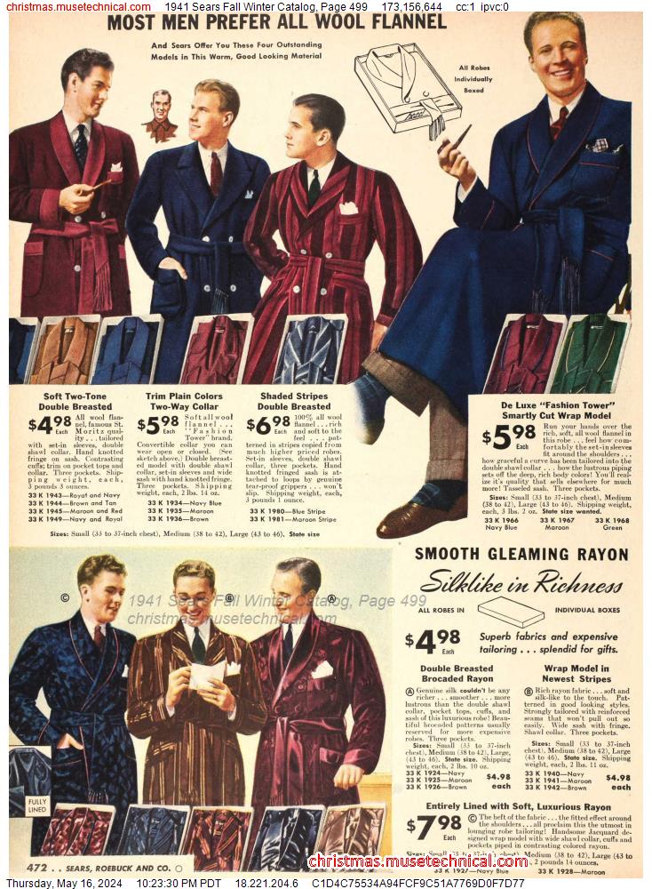 1941 Sears Fall Winter Catalog, Page 499