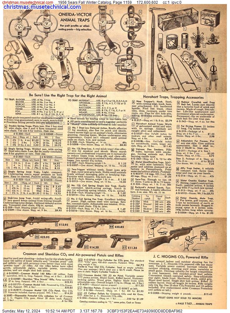 1956 Sears Fall Winter Catalog, Page 1159