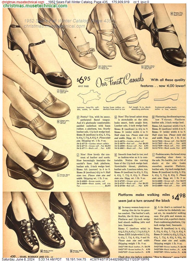 1952 Sears Fall Winter Catalog, Page 435