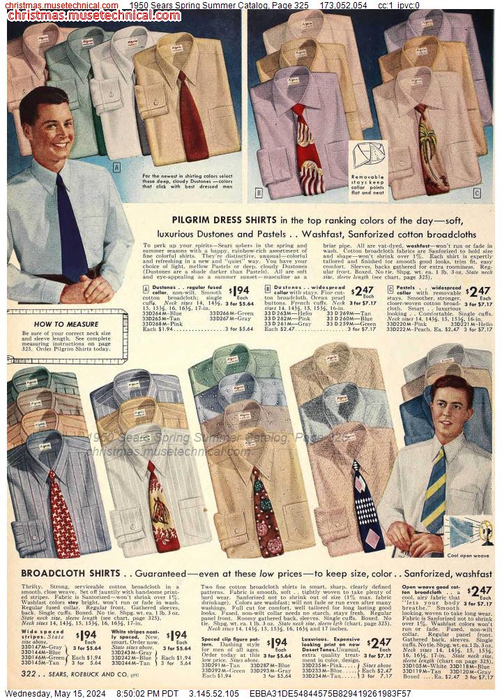 1950 Sears Spring Summer Catalog, Page 325