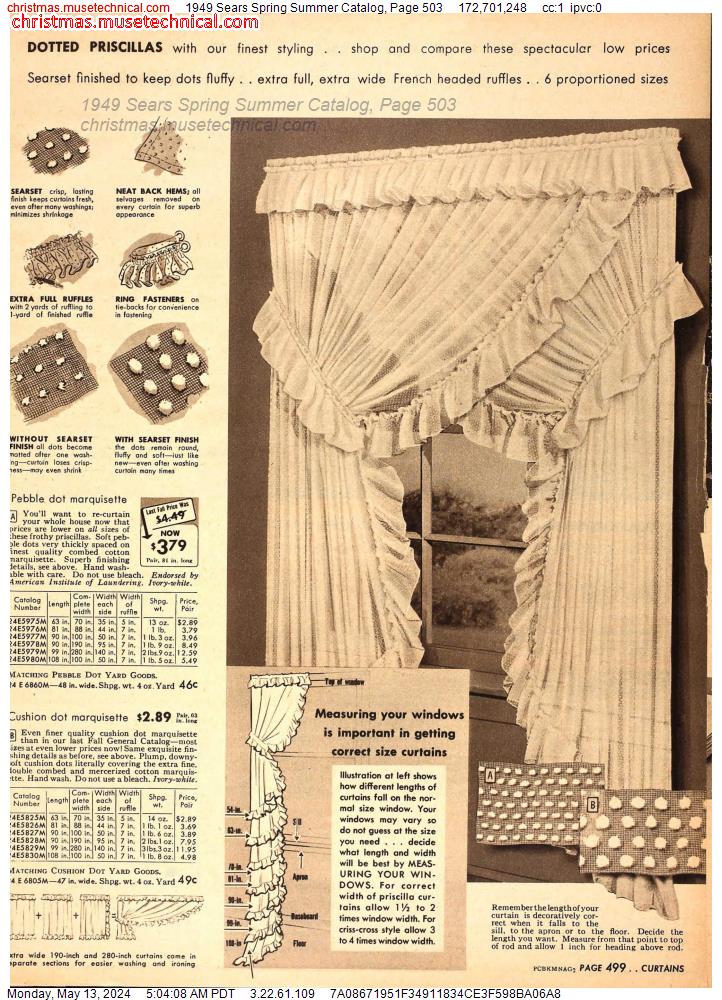 1949 Sears Spring Summer Catalog, Page 503