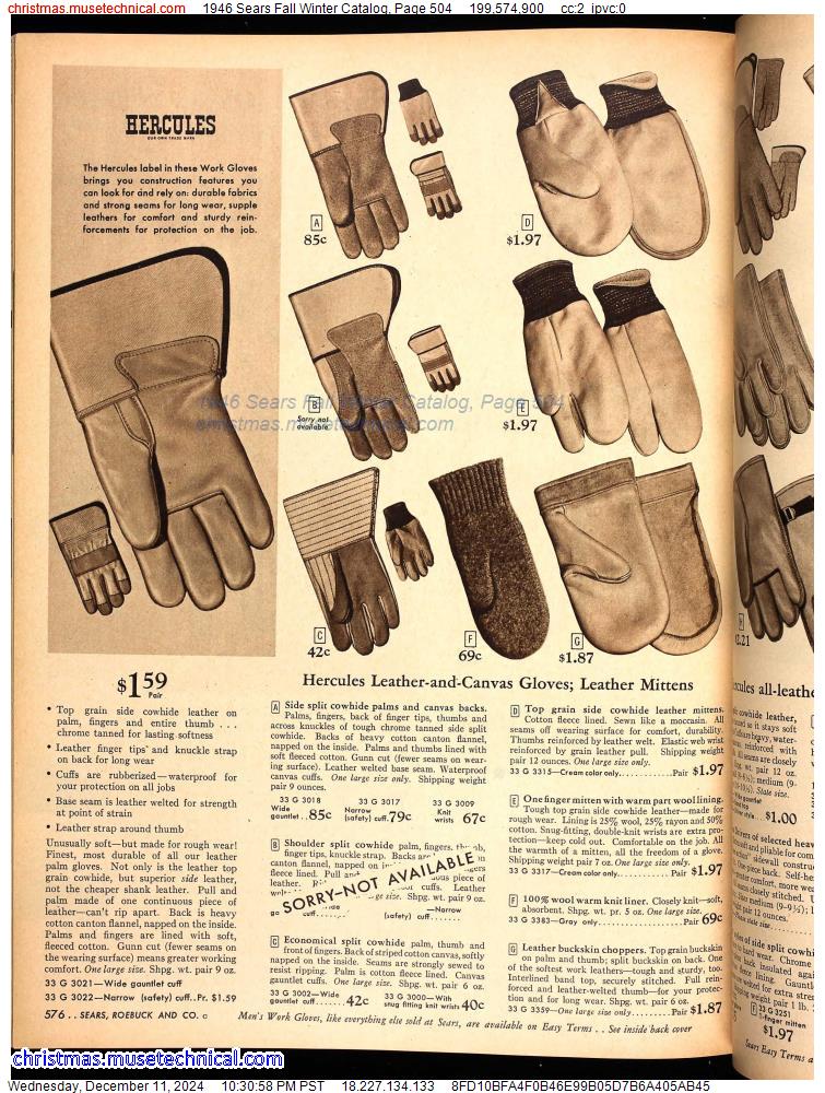 1946 Sears Fall Winter Catalog, Page 504