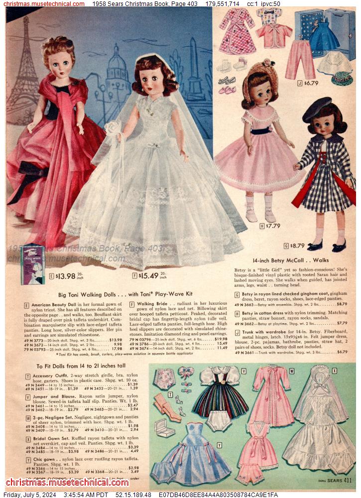 1958 Sears Christmas Book, Page 403