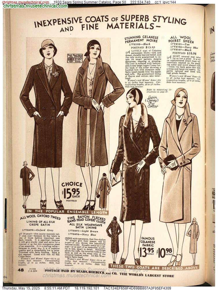 1930 Sears Spring Summer Catalog, Page 50