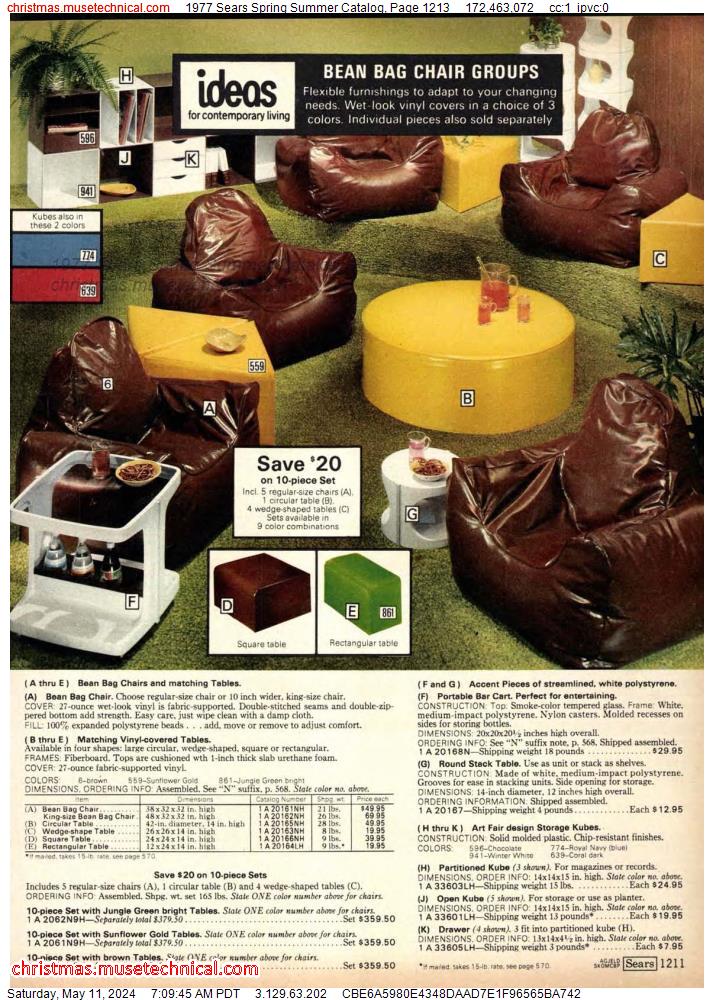 1977 Sears Spring Summer Catalog, Page 1213