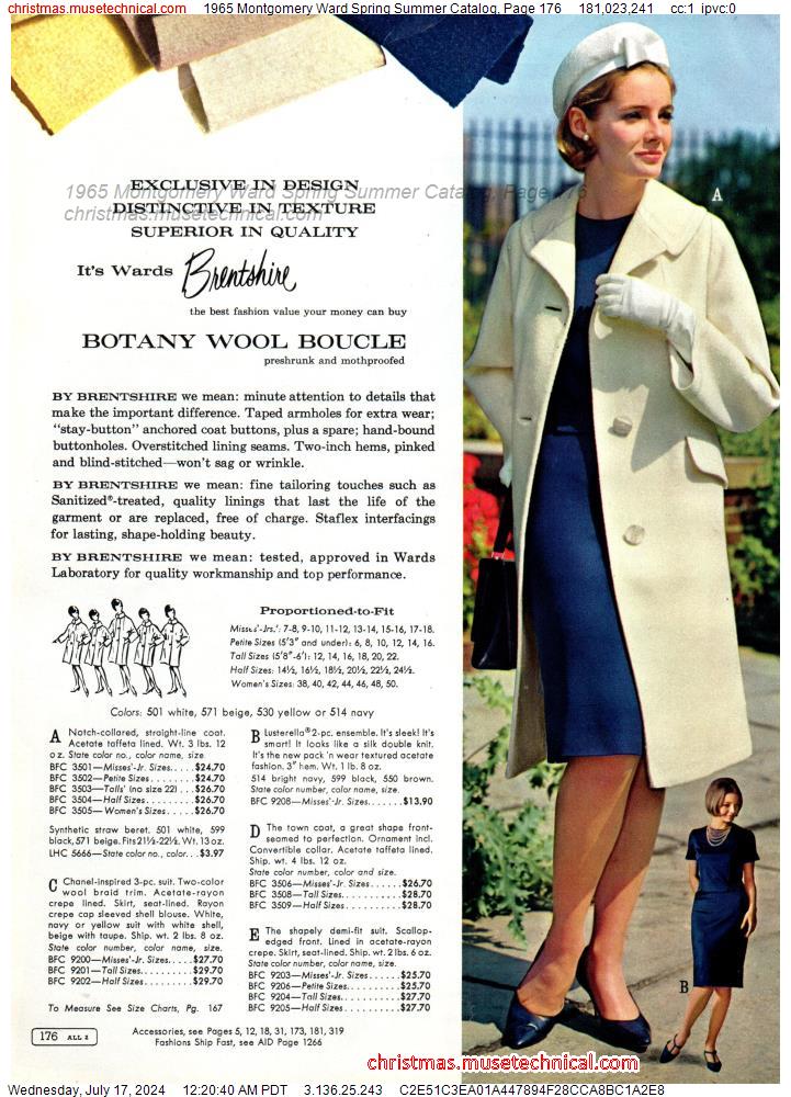 1965 Montgomery Ward Spring Summer Catalog, Page 176
