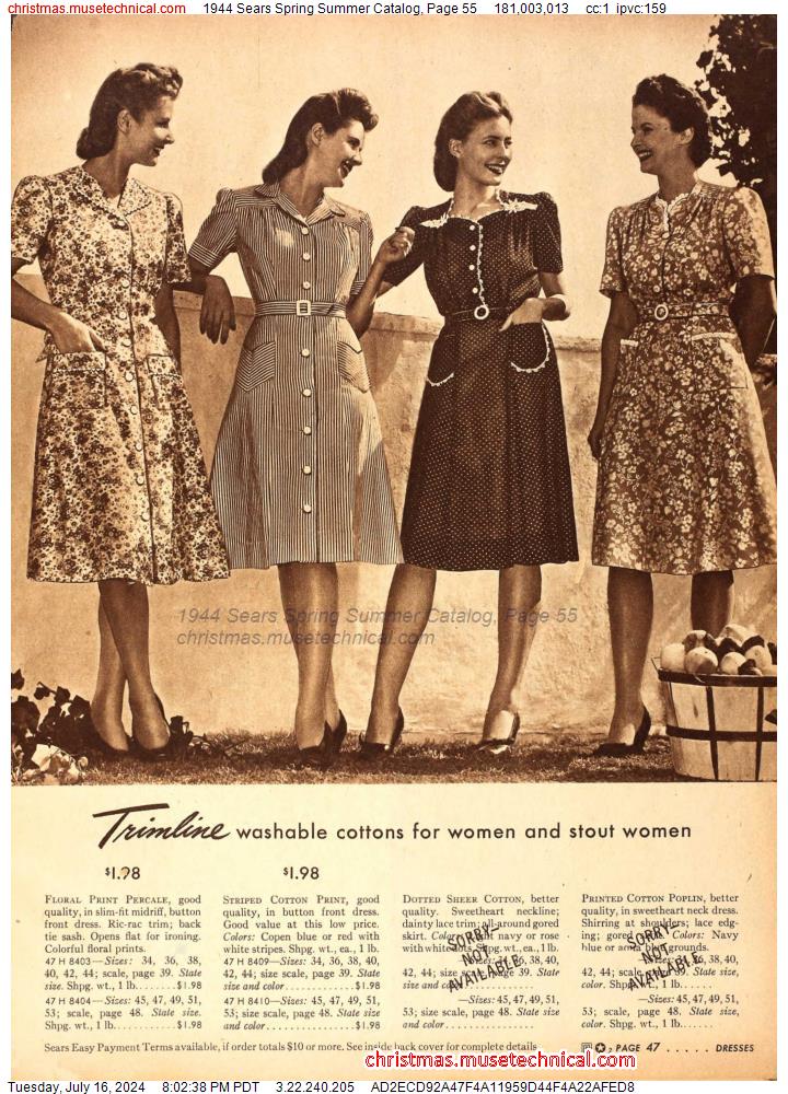 1944 Sears Spring Summer Catalog, Page 55