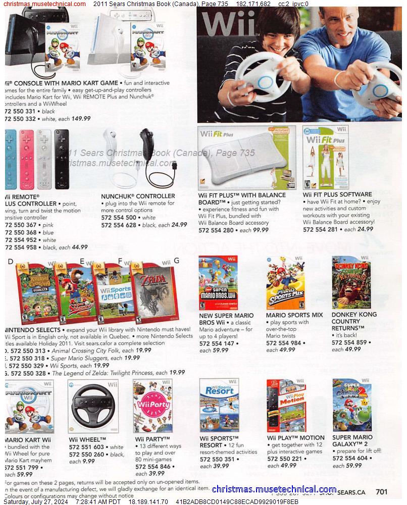2011 Sears Christmas Book (Canada), Page 735