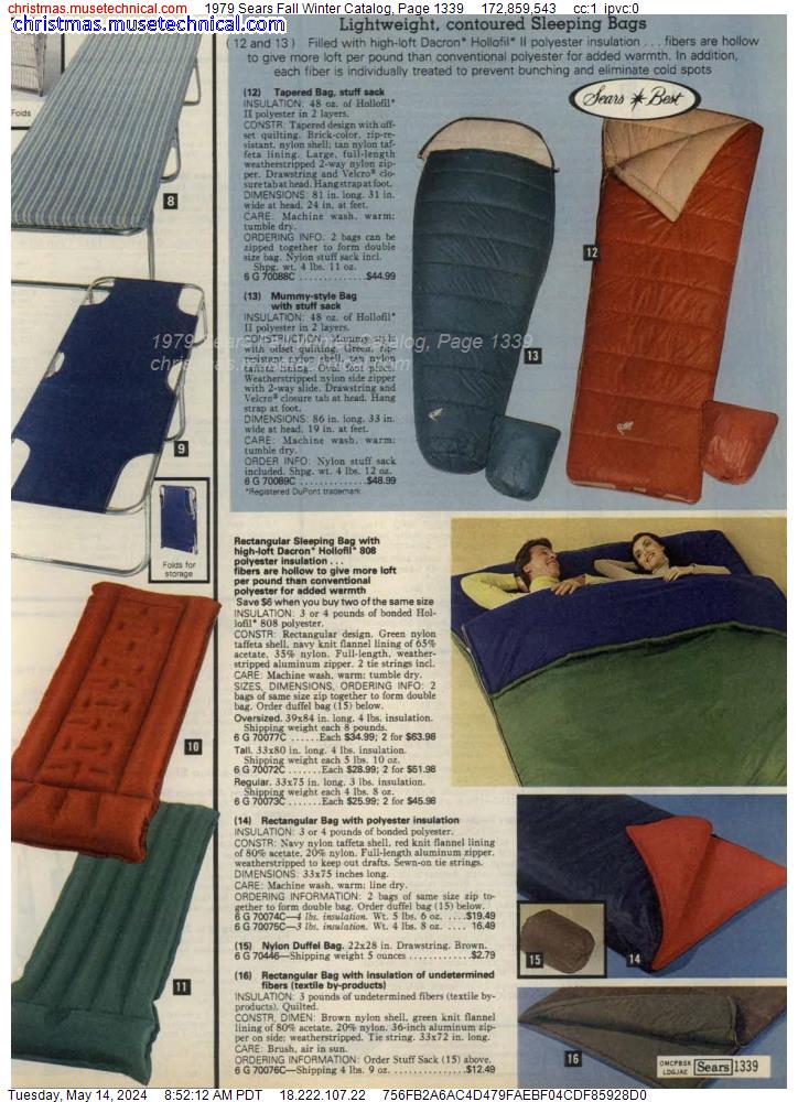 1979 Sears Fall Winter Catalog, Page 1339