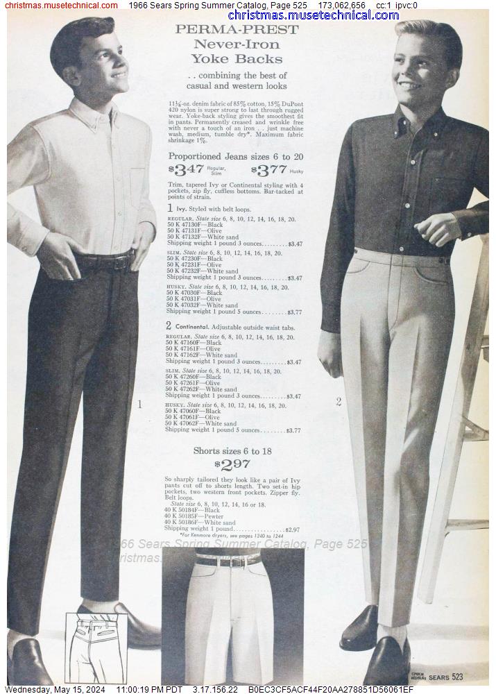 1966 Sears Spring Summer Catalog, Page 525