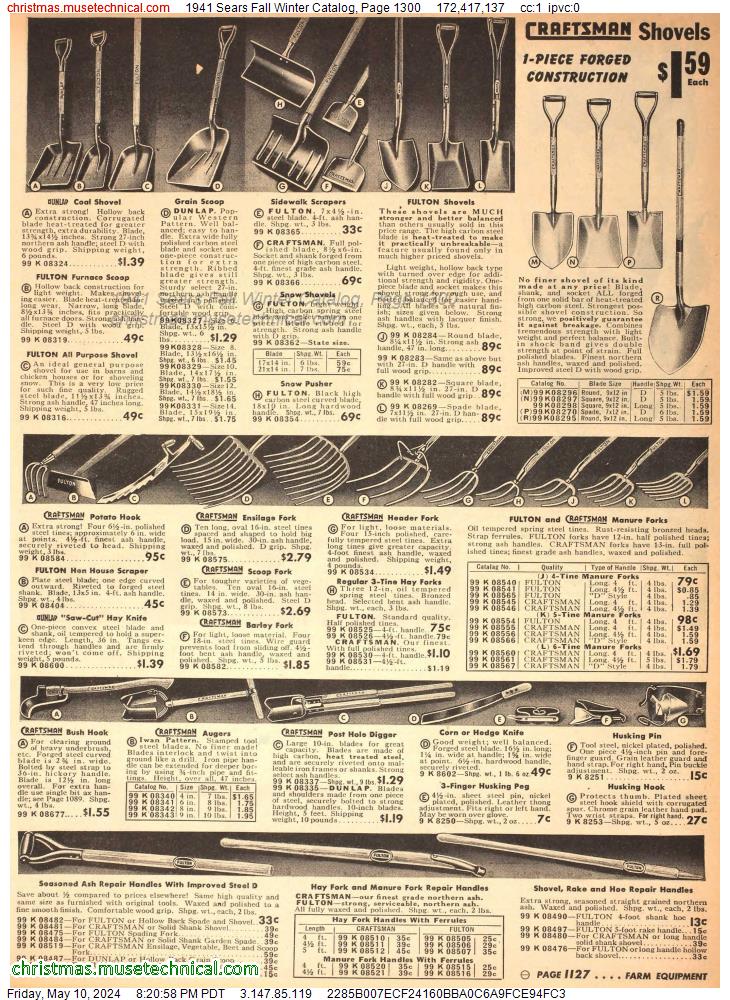 1941 Sears Fall Winter Catalog, Page 1300