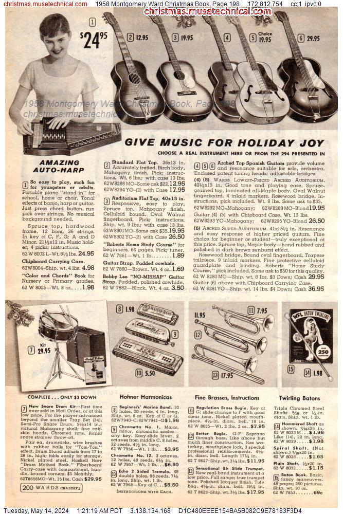 1958 Montgomery Ward Christmas Book, Page 198