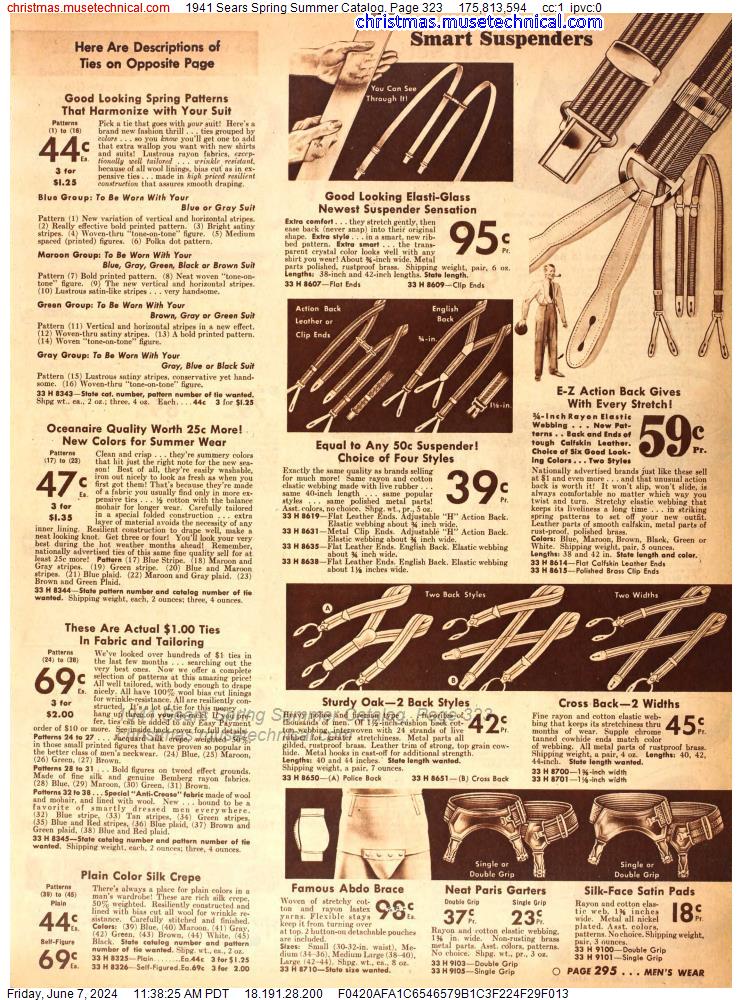 1941 Sears Spring Summer Catalog, Page 323