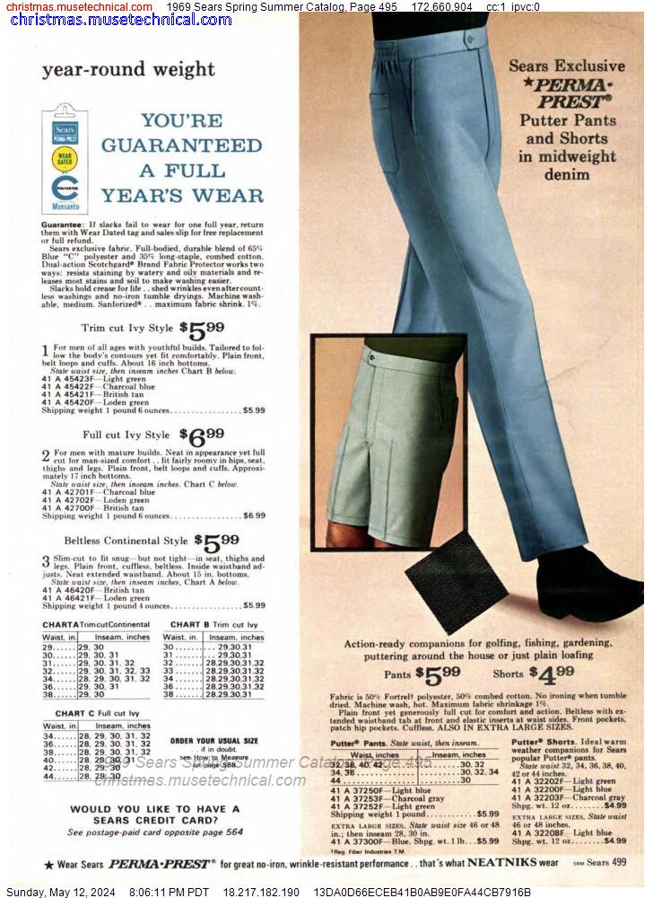 1969 Sears Spring Summer Catalog, Page 495