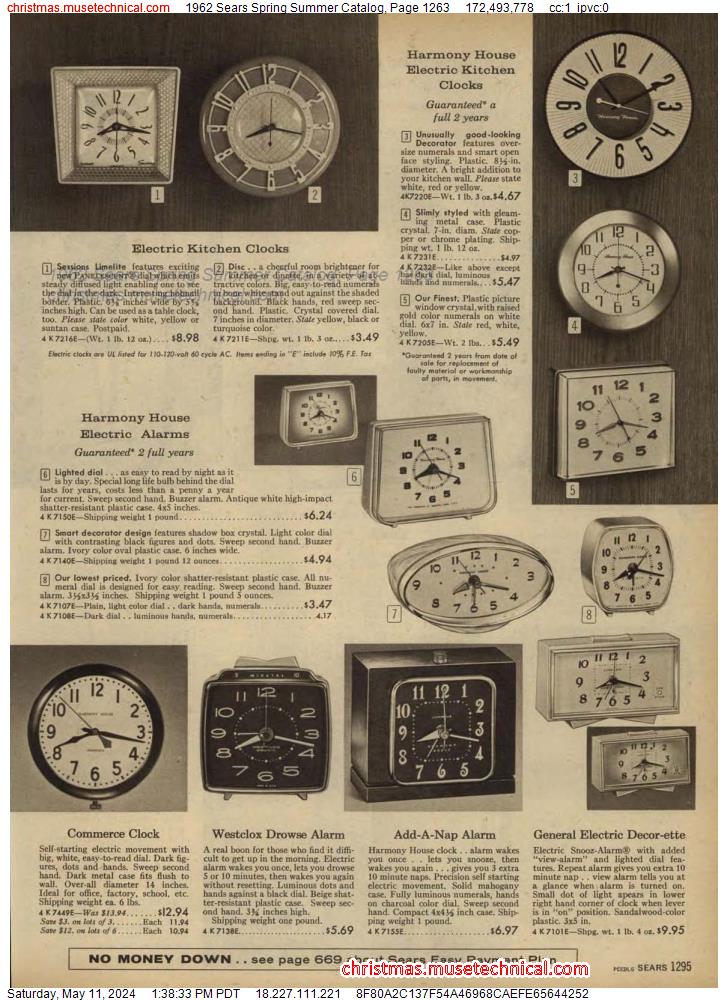1962 Sears Spring Summer Catalog, Page 1263