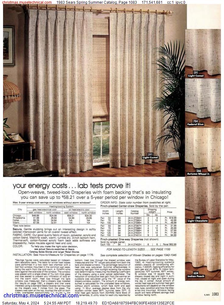 1983 Sears Spring Summer Catalog, Page 1083