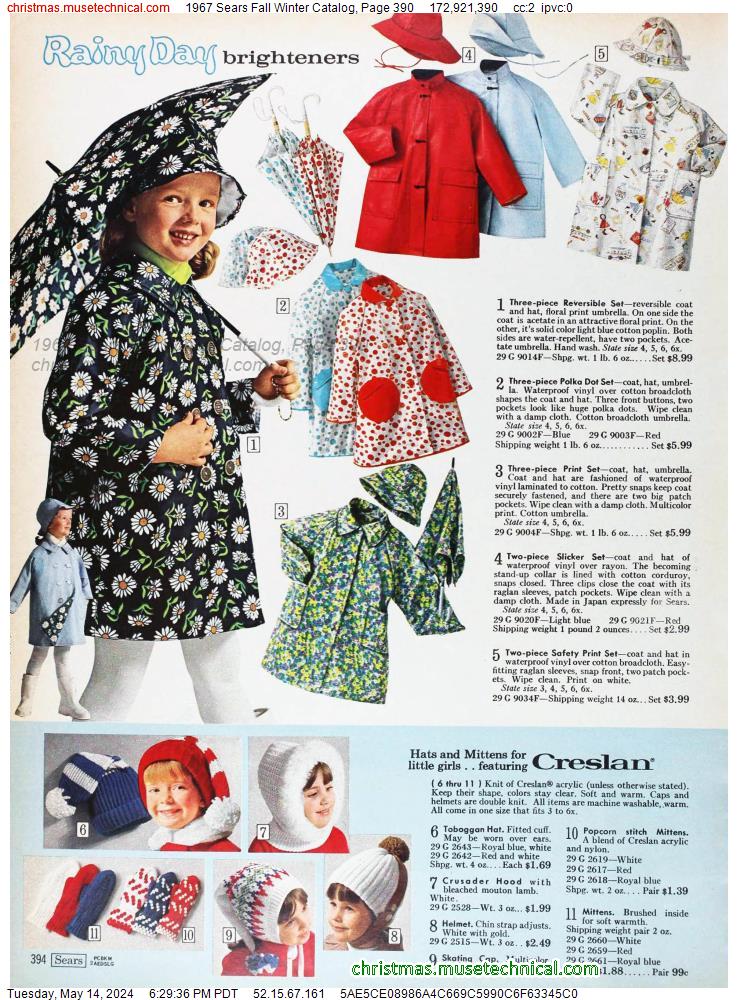 1967 Sears Fall Winter Catalog, Page 390