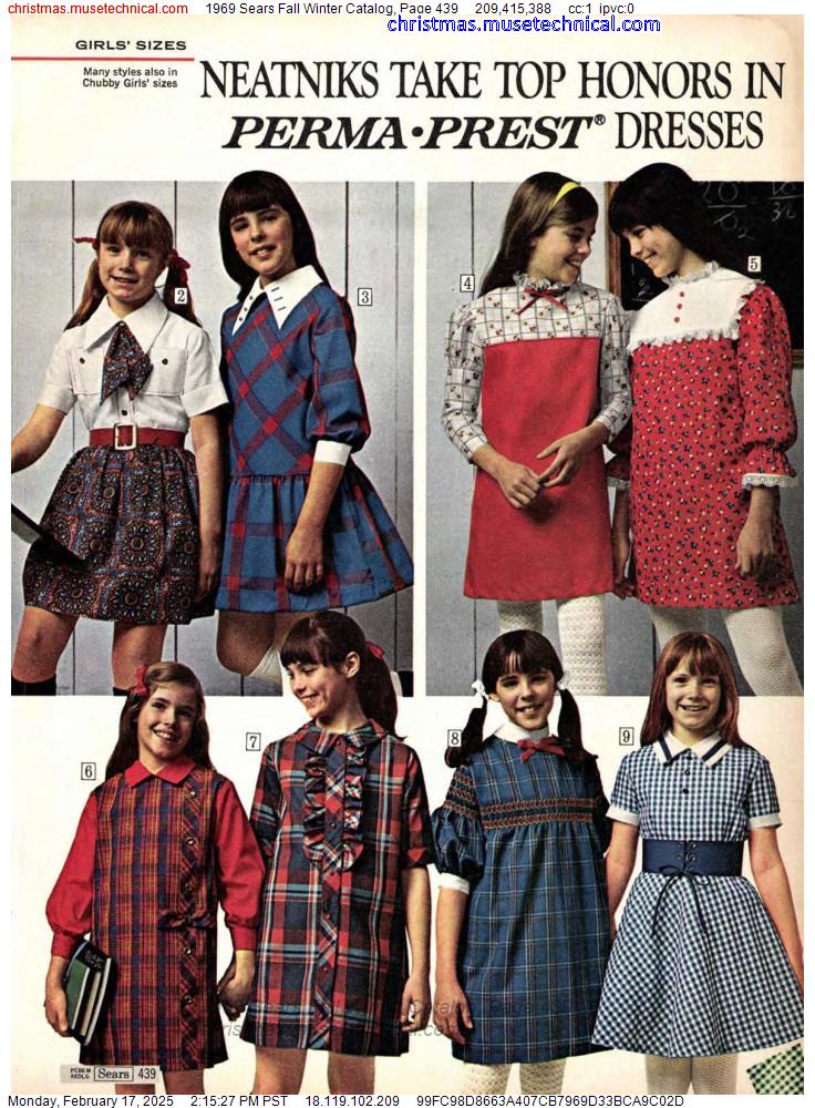 1969 Sears Fall Winter Catalog, Page 439