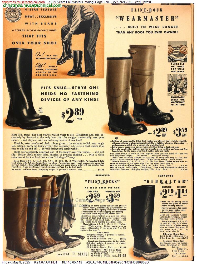1939 Sears Fall Winter Catalog, Page 378