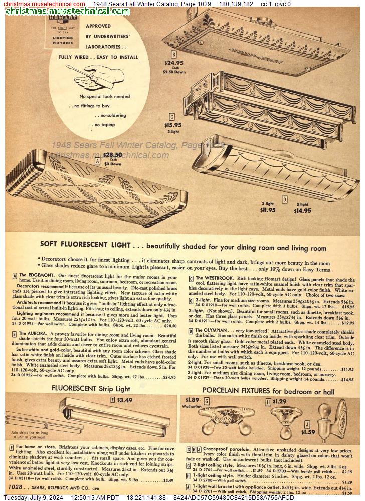 1948 Sears Fall Winter Catalog, Page 1029