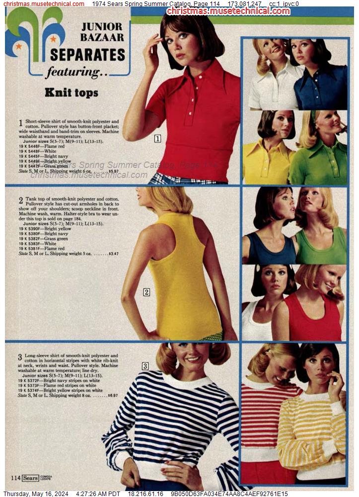 1974 Sears Spring Summer Catalog, Page 114
