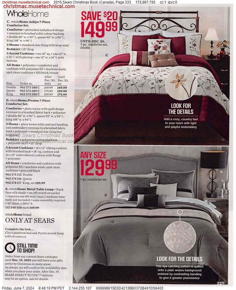 2015 Sears Christmas Book (Canada), Page 333