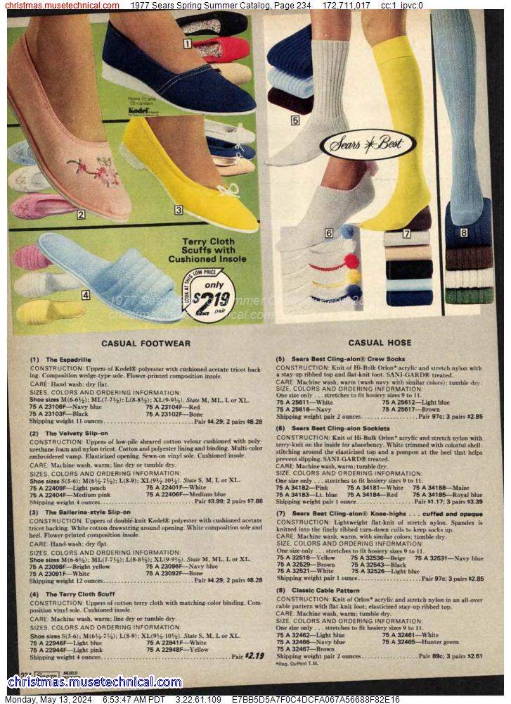 1977 Sears Spring Summer Catalog, Page 234