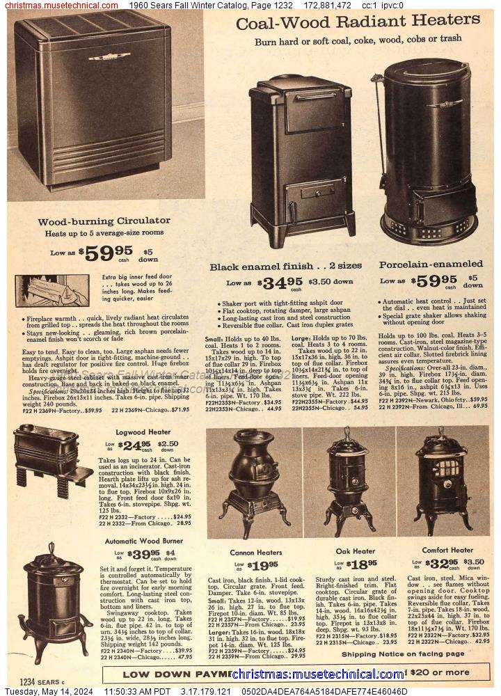 1960 Sears Fall Winter Catalog, Page 1232