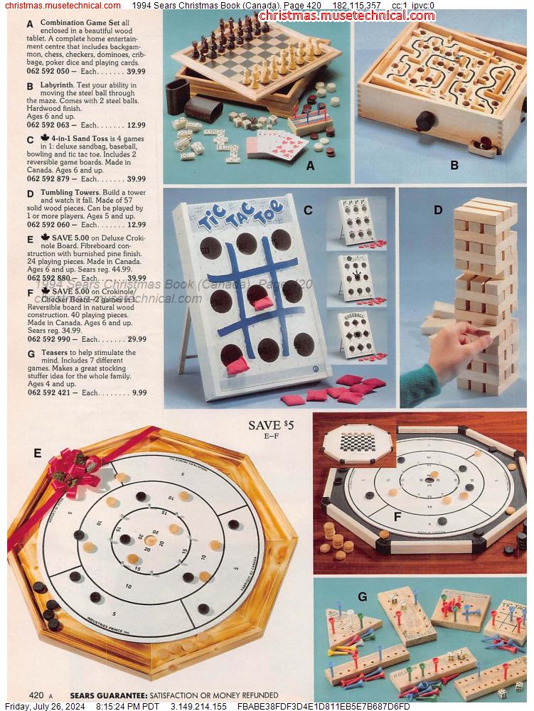 1994 Sears Christmas Book (Canada), Page 420