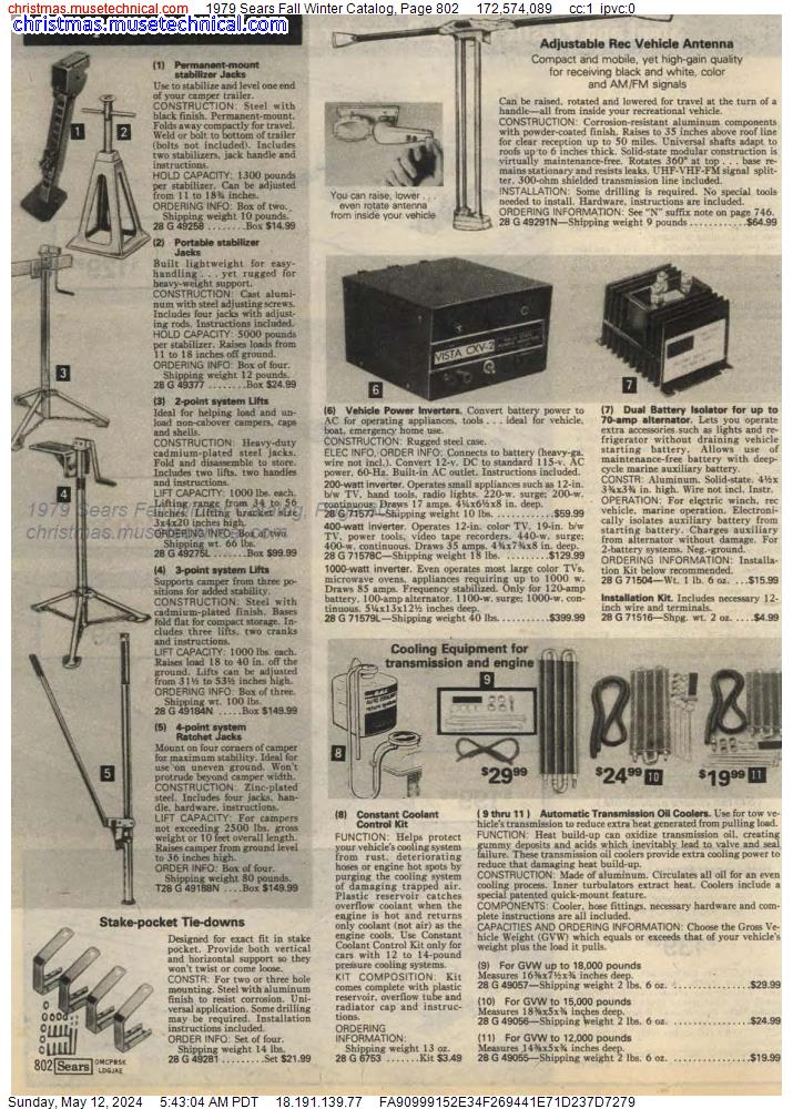 1979 Sears Fall Winter Catalog, Page 802