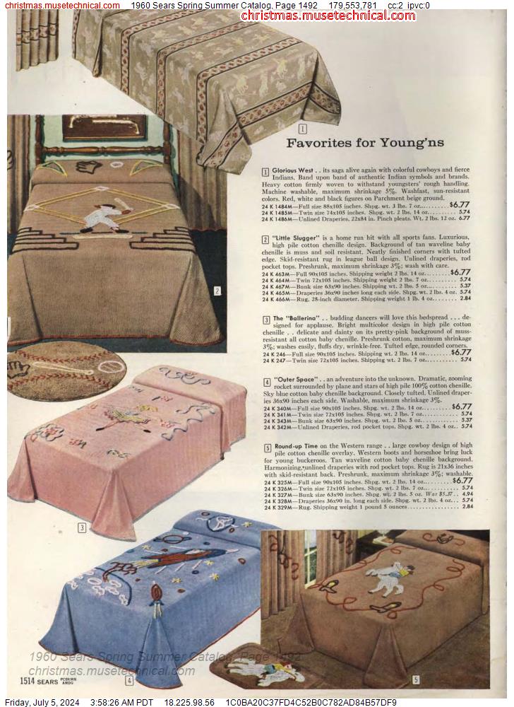 1960 Sears Spring Summer Catalog, Page 1492