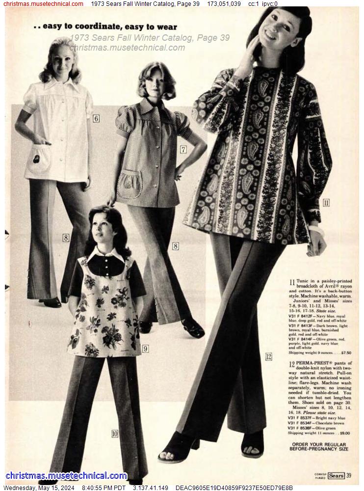 1973 Sears Fall Winter Catalog, Page 39