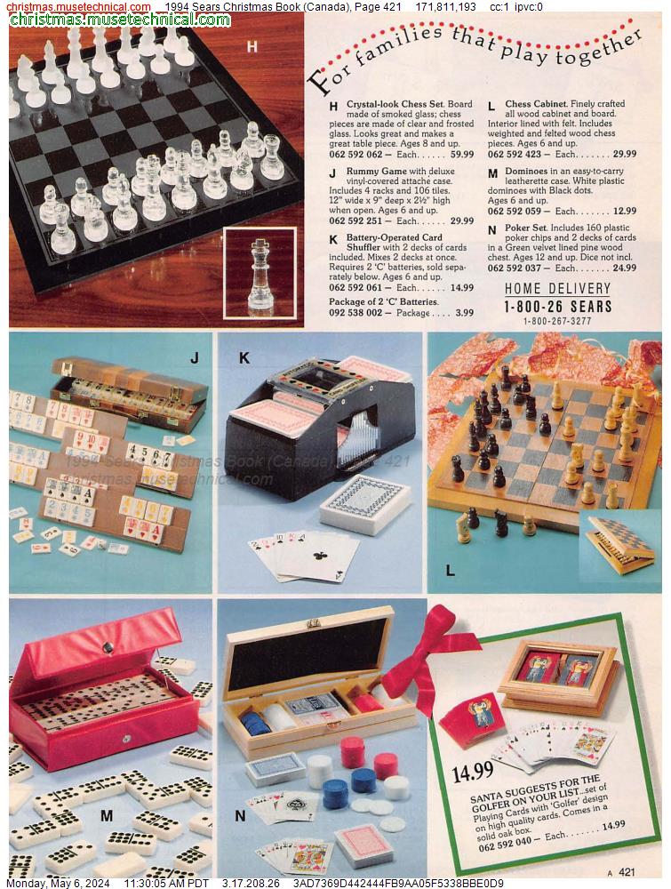 1994 Sears Christmas Book (Canada), Page 421