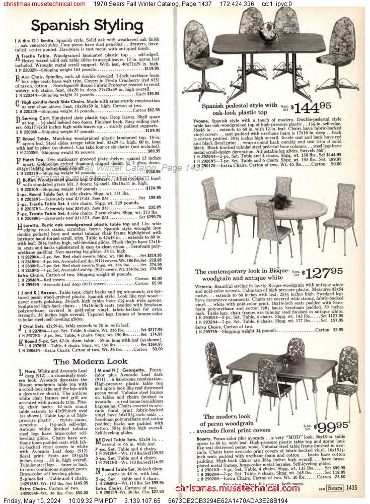 1970 Sears Fall Winter Catalog, Page 1437