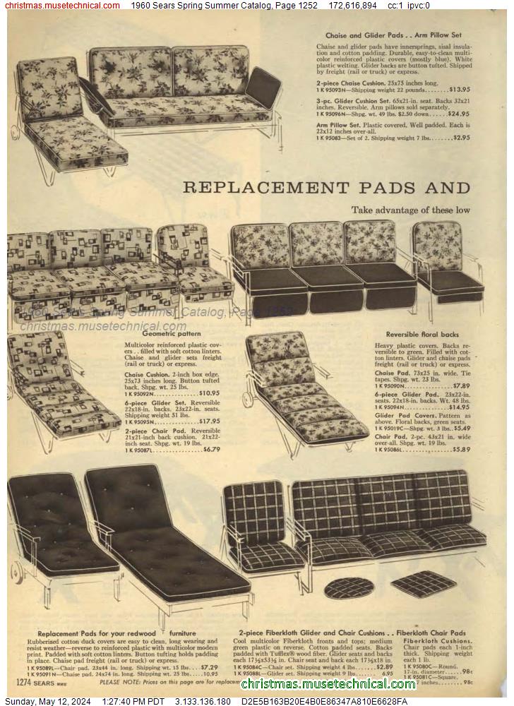 1960 Sears Spring Summer Catalog, Page 1252
