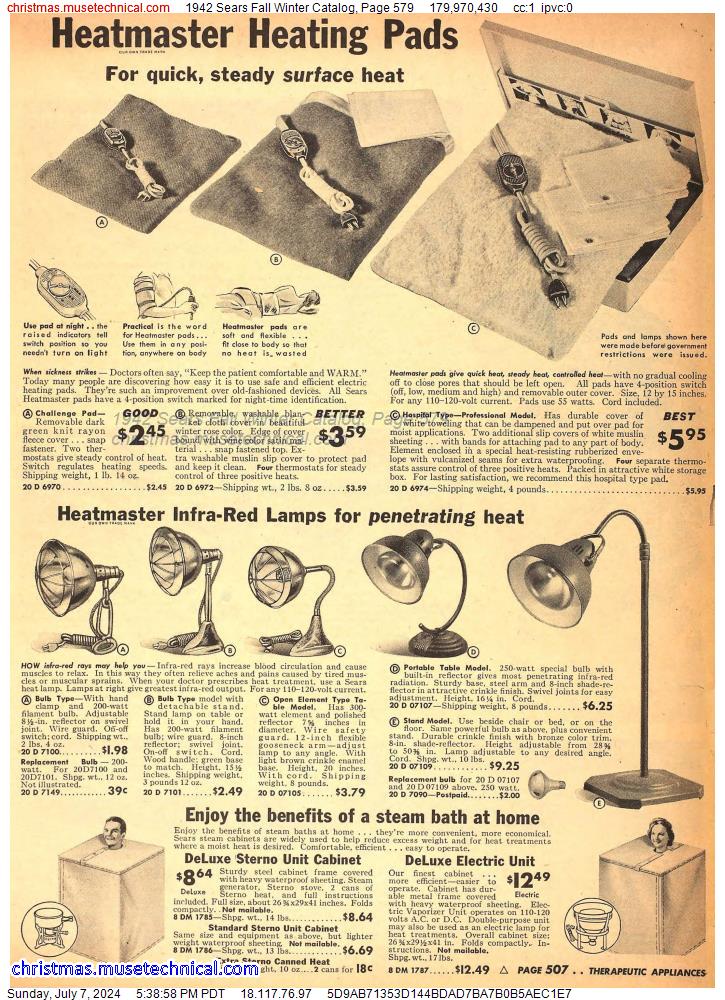 1942 Sears Fall Winter Catalog, Page 579