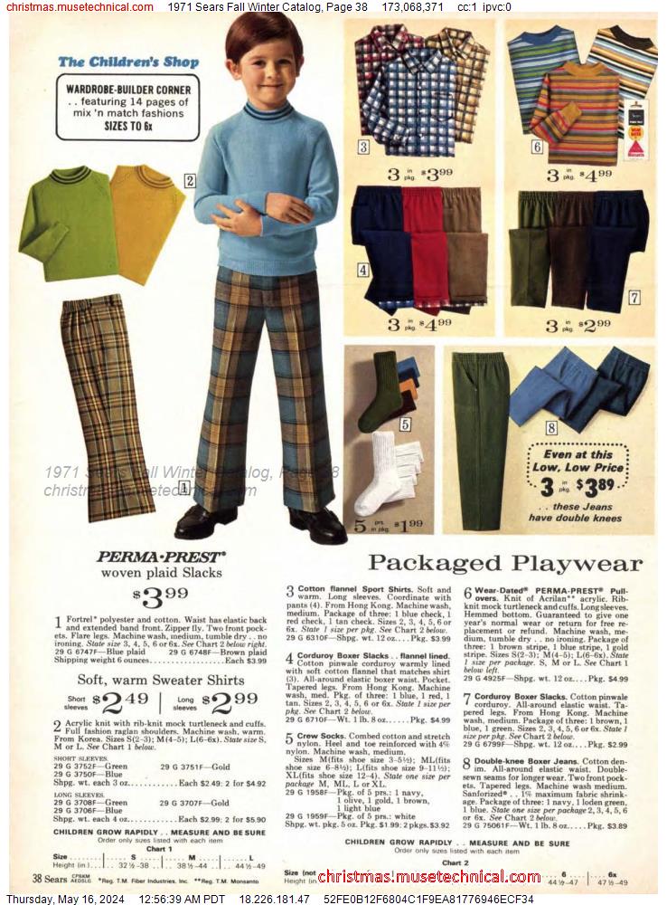 1971 Sears Fall Winter Catalog, Page 38
