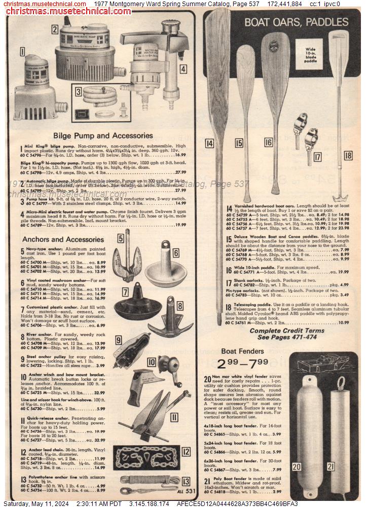 1977 Montgomery Ward Spring Summer Catalog, Page 537