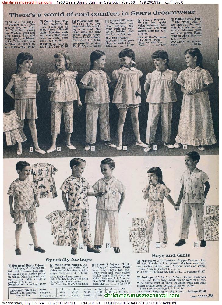 1963 Sears Spring Summer Catalog, Page 366