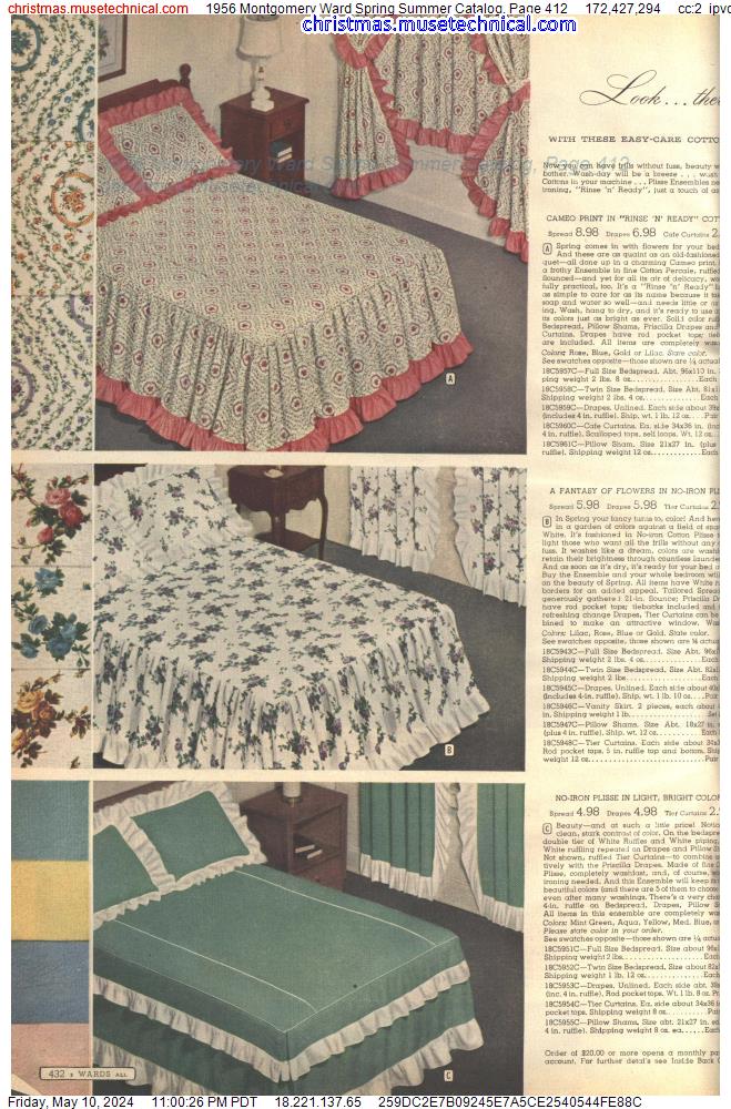 1956 Montgomery Ward Spring Summer Catalog, Page 412