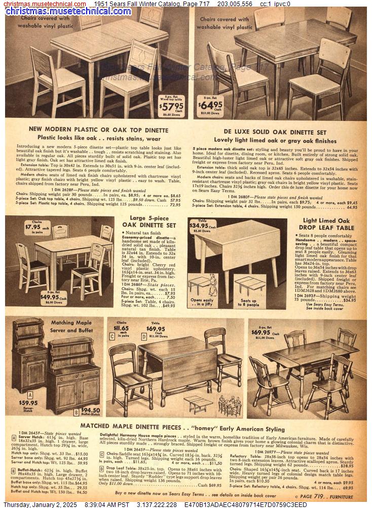 1951 Sears Fall Winter Catalog, Page 717